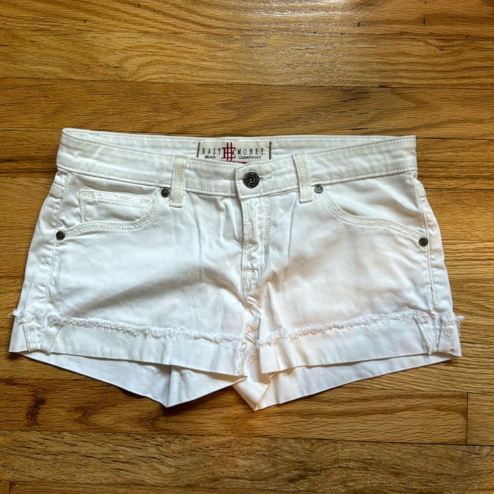 White Stretch Denim Short (Size 28)
